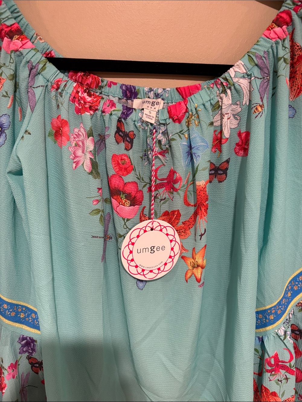 NWT umgee bell sleeve bohemian top - Picture 4 of 4